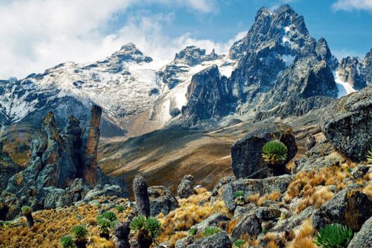 Mount Kenya and Mount Kilimanjaro